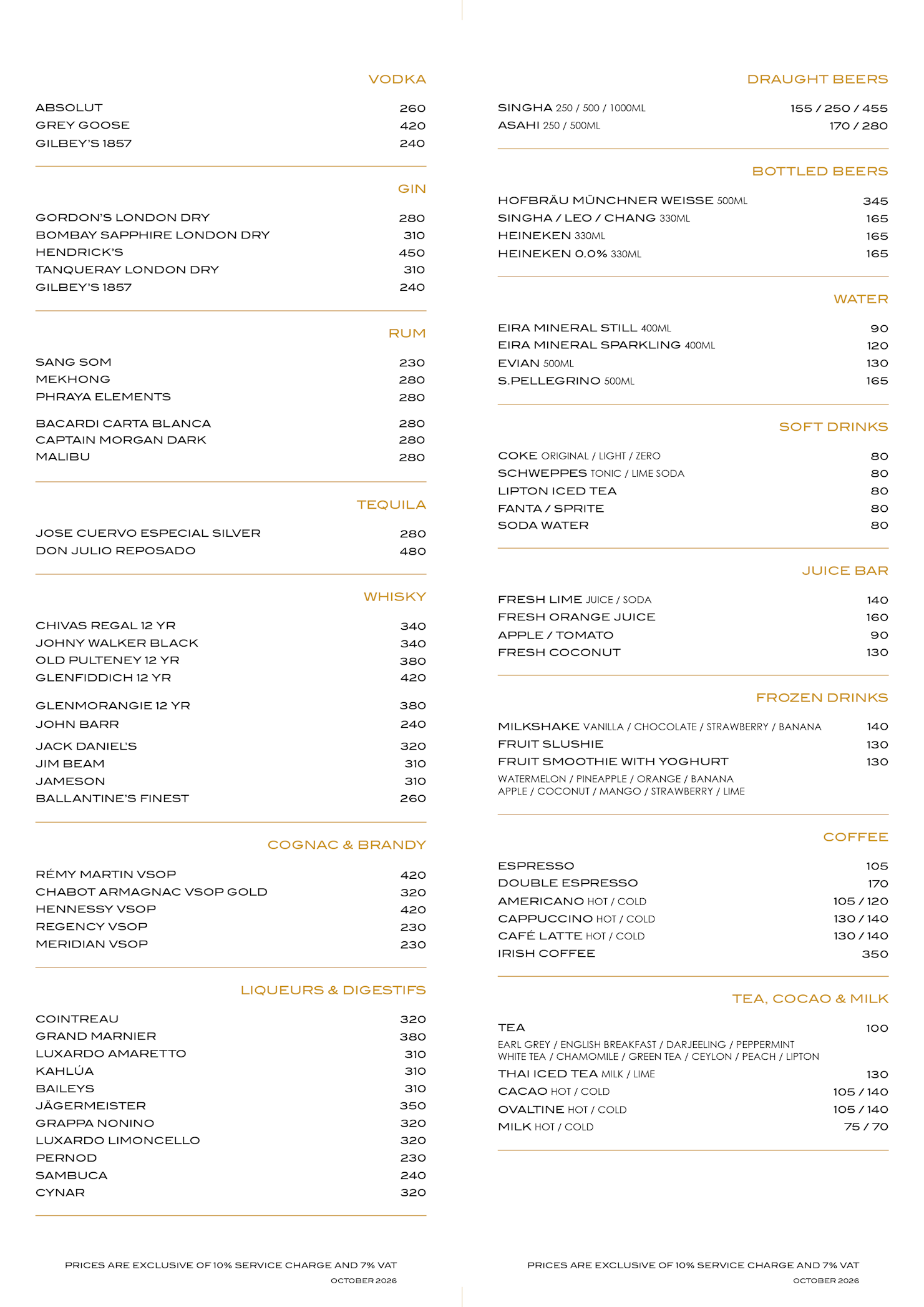Drink Menu Page 2